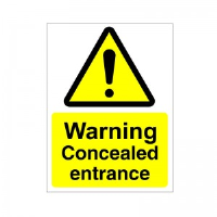 Warning Concealed Entrance - Health and Safety Sign (WAC.13)