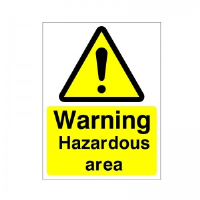 Warning Hazardous Area - Health and Safety Sign (WAG.112)
