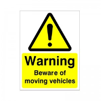 Warning Beware Of Moving Vehicles - Health and Safety Sign (WAG.40)