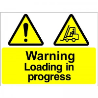 Warning Loading In Progress - Health and Safety Sign (WAG.36)