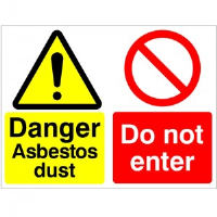 Danger Asbestos Dust Do Not Enter - Health and Safety Sign (MUL.06)