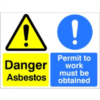Danger Asbestos Permit To Work Must Be Obtained - Health and Safety Sign (MUL.19)