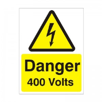 Danger 400 Volts - Health and Safety Sign (WAE.24)