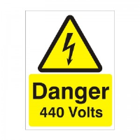 Danger 440 Volts - Health and Safety Sign (WAE.09)