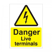 Danger Live Terminals - Health and Safety Sign (WAE.13)