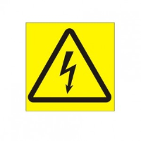 Warning Mains Supply (White Background) - Health and Safety Sign (WAE.17)