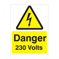 Danger 230 Volts - Health and Safety Sign (WAE.23)