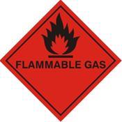 Flammable Gas Warning Label (FG23G)