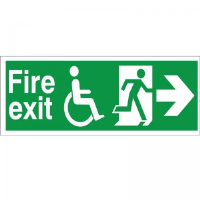 Fire Exit - Refuge - Right Arrow - Health and Safety Sign (FER.01)
