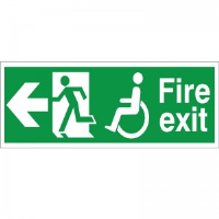 Fire Exit - Refuge -Left Arrow - Health and Safety Sign (FER.02)
