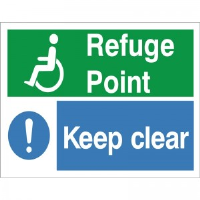 Refuge Point Keep Clear - Health and Safety Sign (FER.11)