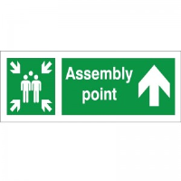 Assembly Point - Arrow Up - Health and Safety Sign (FE.36)