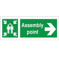 Assembly Point - Right Arrow - Health and Safety Sign (FE.33)
