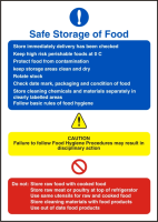 Safe Storage Of Food - Health and Safety Sign (SCS008)