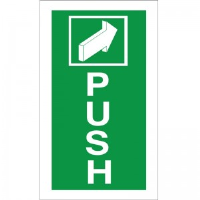 Push -  Fire Exit Health and Safety Sign (FED.01)