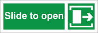 Slide To Open - Right Arrow - Fire Exit Health and Safety Sign (FED.04)