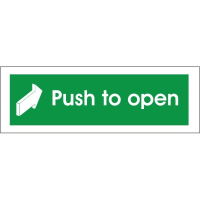 Push To Open - Fire Exit Health and Safety Sign (FED.09)