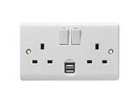 Double Wall Socket with USB