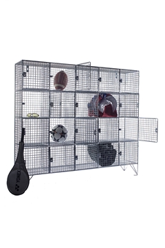 20 Compartment Wire Mesh Lockers With Doors