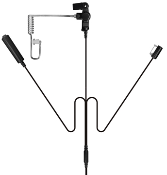 Surveillance Three Wire Earpiece with Acoustic Tube