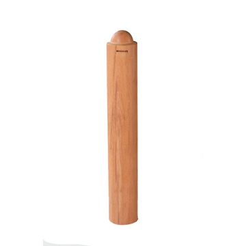 Round Hardwood Timber Bollard: Shouldered Dome Profile