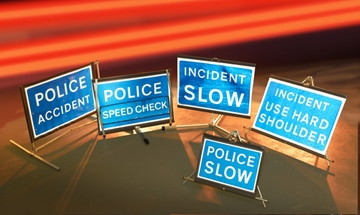 Roll-up signs for Police