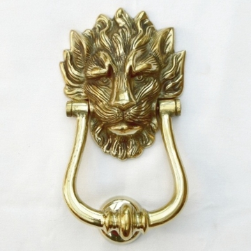 Solid Brass Lion's Head Door Knocker UK