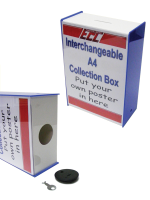 A4 Interchangable Collection Box with Lock & Key