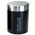 Conical Black Sugar Canister.