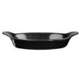 Churchill Cookware Black Oval Eared Dish 9"x5". (6x1)