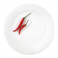 Menu White Mid Rim Plate 6.75".(6x1) - (Case of 6)