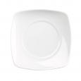 Menu White Square Plate 7.9". (6) - (Case of 6)