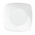 Menu White Square Plate 10.25". (6) - (Case of 6)