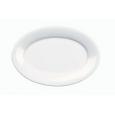 Menu White Oval Plate 10.5". (6)