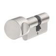 Abus KE60 Nickel Pearl Thumbturn Cylinder Lock, 30x30mm.