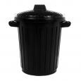 Locking Black Dustbin, 70ltr.
