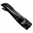 Extra Long 24" Black Rubber Gloves Size 9.5