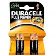 Duracell Plus AAA Cell Alkaline Battery, LR03. (4)