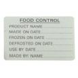 Food Control Labels. (500)