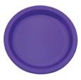 Purple Polycarb Narrow Rimmed Plate 6.7". (12)