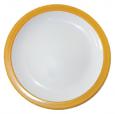 Yellow Rimmed Duo Polycarb Plate 9". (12)