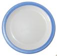 Blue Rimmed Duo Polycarb Plate 9". (12)