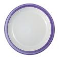Purple Rimmed Duo Polycarb Plate 9". (12)