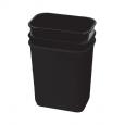 Black Rectangular Plastic Waste Bin.