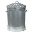 Galvanised Dustbin & Lid, 90ltr.