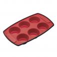Master Class Silicone 6 Hole Baking Mould