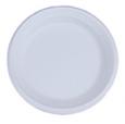 White Polystyrene Trim Plate, 9". (6x100) - (Case of 6)