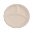 Enviroware Cream 3 Comp Plate, 10.25". (4x125) - (Case of 4)