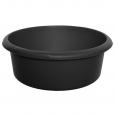 Large Black Round Washing Up Bowl, 13.25".