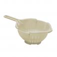 Cream Plastic Colander.